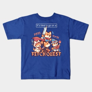 It's Time to go on a Fetch Quest Kids T-Shirt